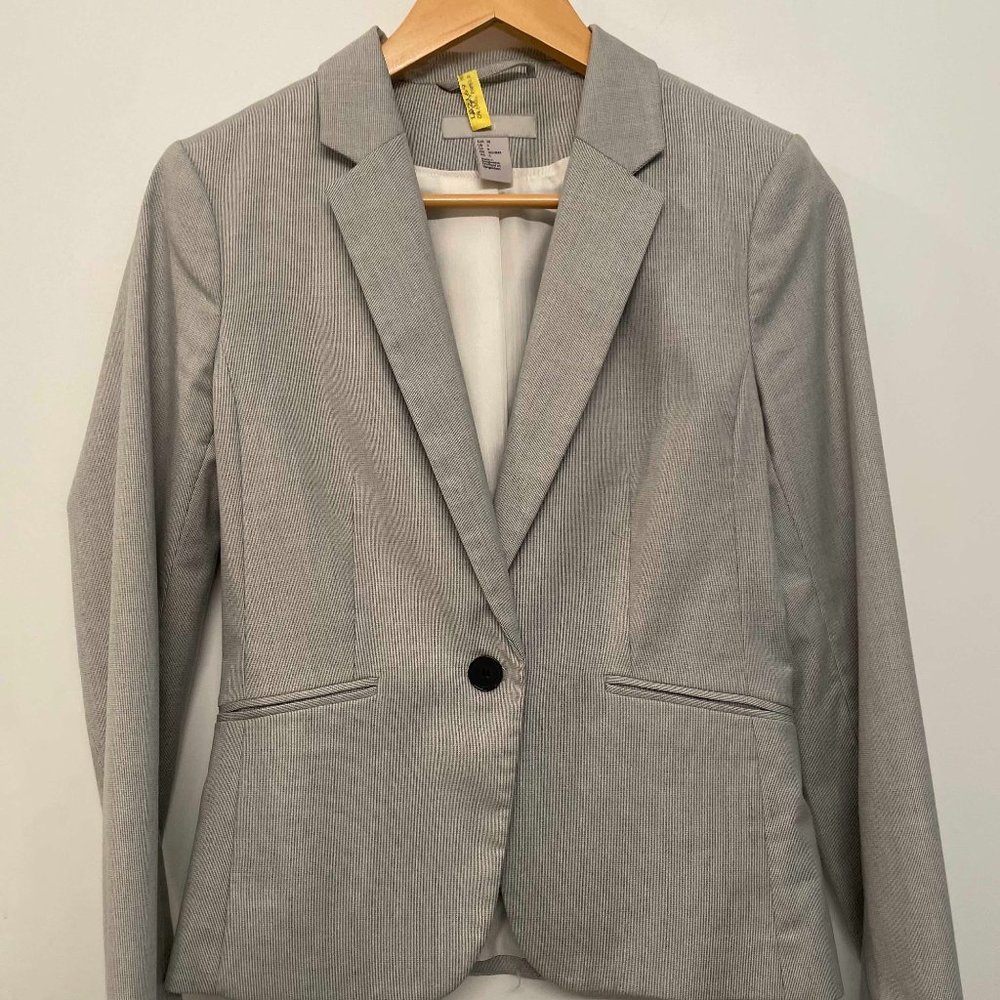 Polished grey women's blazer